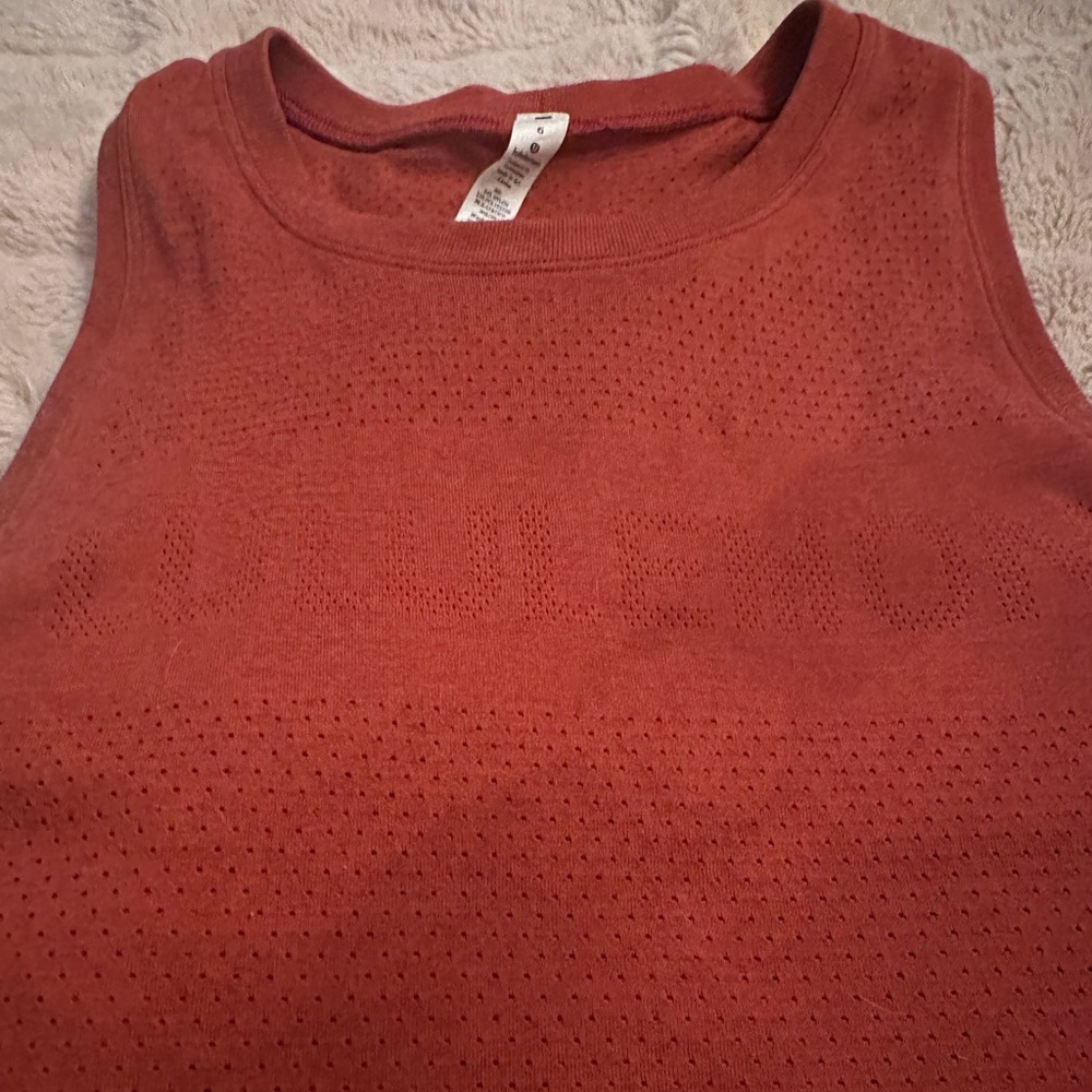 Lululemon tank … burnt orange size 6